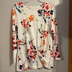 Long sleeve flower pattern long sleeve